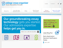 Tablet Screenshot of collegeessayorganizer.com